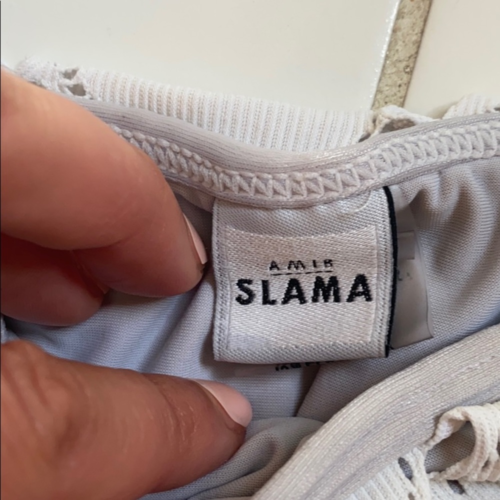 Amir slama white bikini bottom